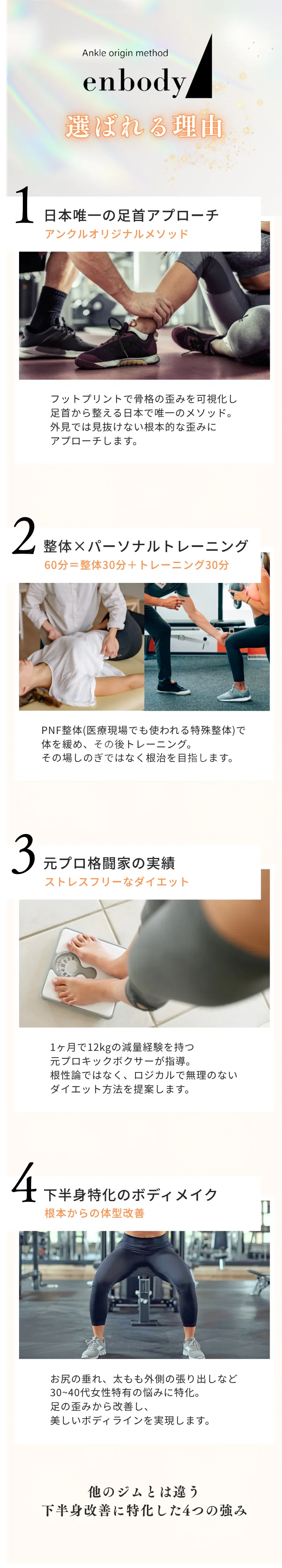 enbody選ばれる理由